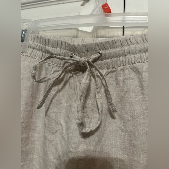 NWOT H&M Beige Straight Leg Linen Pants - Picture 4 of 9